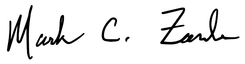Mark Zander's signature